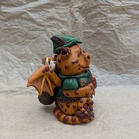 Little Davey the Robin Hood Dragon polymer clay sculpture figurine  - Thumbnail 1