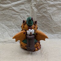 Little Davey the Robin Hood Dragon polymer clay sculpture figurine  - Thumbnail 2