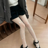 Crystals Black Sexy Pantyhose Women's Stockings - Thumbnail 10
