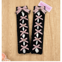 JK Kawaii Lace Stockings Bow Knot Socks - Thumbnail 5
