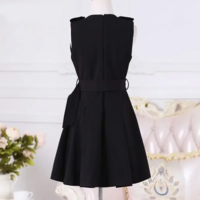 Summer British Fashion Black Gothic Punk Dress - Thumbnail 2