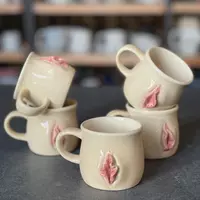 Espresso cups 160 ml. handmade ceramic stylish gift - Thumbnail 8