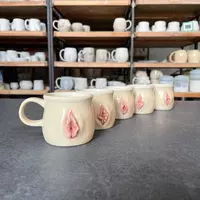 Espresso cups 160 ml. handmade ceramic stylish gift - Thumbnail 9