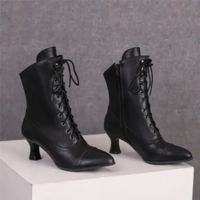 British Style Lace up Ankle Boots - Thumbnail 9