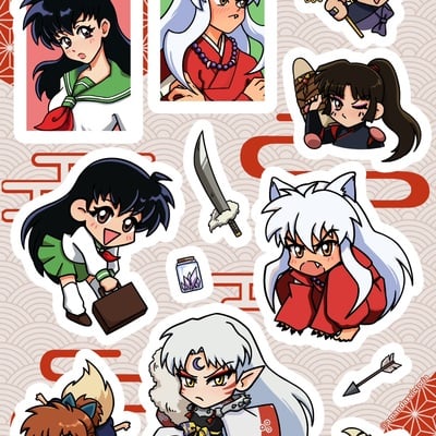 Inuyasha sticker sheet 