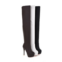 Women's over the knee boots high heel boots knight pole dance boots 3 colors - Thumbnail 5
