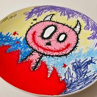 Ceramic Plate "PINK DEMON" by CELIPE PERROLOCO  - Thumbnail 1