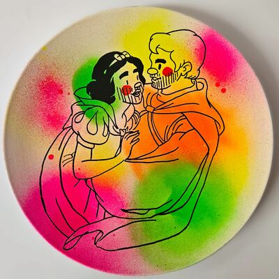 Ceramic plate: "znow white" by judas arrieta