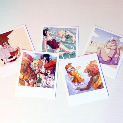 Beach day polaroid set