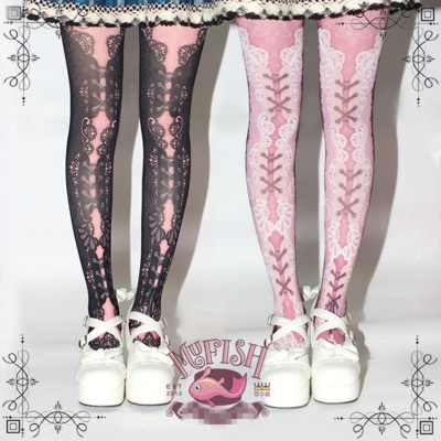 Kawaii Victorian Princess Pantyhose Stockings