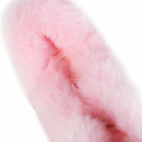 Furry Fur Lace Up Platform Knee Hight Boots In PINK - Thumbnail 4