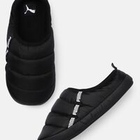 PUMA Black Scuff Slippers - Thumbnail 1