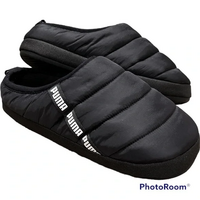 PUMA Black Scuff Slippers - Thumbnail 2