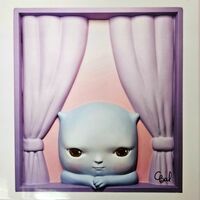 Set Ceramic Tile "Looking at the World: Two Curious Creatures" by Clementine Bal - Thumbnail 1