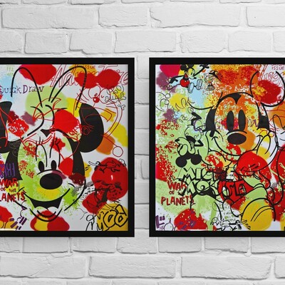 Set ceramic tile "mickey & minnie" by judas arrieta