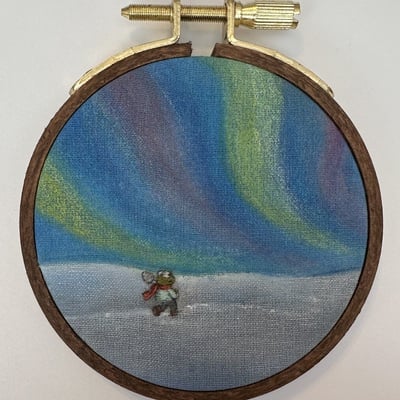 Kermy under the northern lights