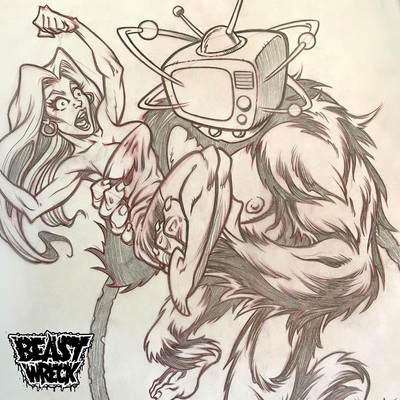 ROBOT MONSTER pencil artwork