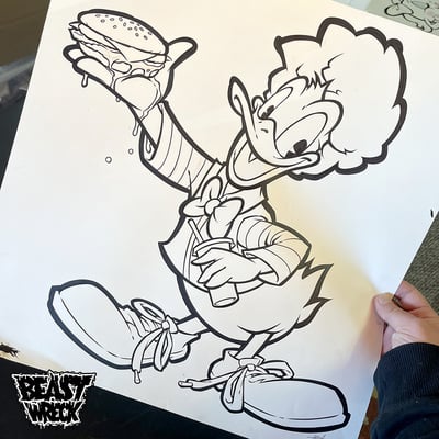 Ronald mcdonald duck ink art - Thumbnail 3