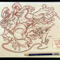 SANTA VS KRAMPUS '21 FINAL PENCIL or ROUGH art - Thumbnail 3