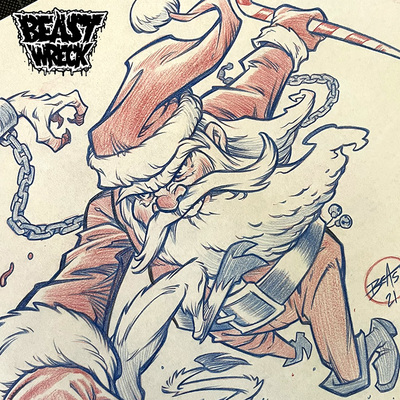 SANTA VS KRAMPUS '21 FINAL PENCIL or ROUGH art