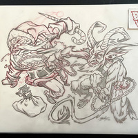 SANTA VS KRAMPUS '22 FINAL PENCIL or ROUGH art - Thumbnail 3