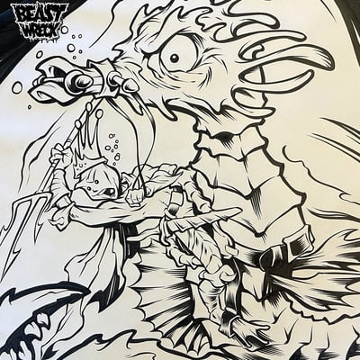 Sea-monkey battle ink art - Thumbnail 2