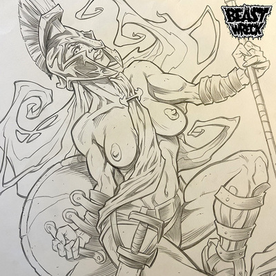 SHE-SPARTAN pencil artwork