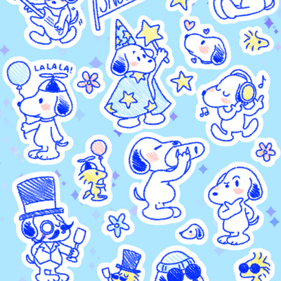 Snoopy sticker sheet