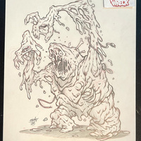 SLUDGE MONSTER pencil artwork - Thumbnail 1