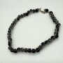 Knit sterling Silver with Banded Lava Beads-1