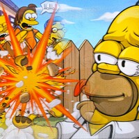  A3 LENTICULAR 2 Images Changes as You Move! by Dhani Barragan CAUTION WITH THE CHEESEBURGER"  - Thumbnail 2