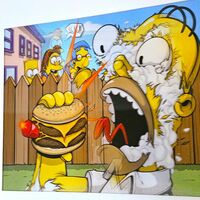  A3 LENTICULAR 2 Images Changes as You Move! by Dhani Barragan CAUTION WITH THE CHEESEBURGER"  - Thumbnail 4
