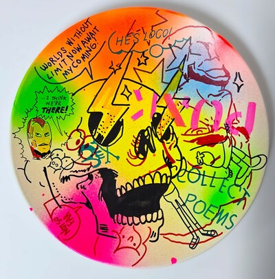 Ceramic Plate: "SkULL" by JUDAS ARRIETA