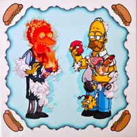 Set Ceramic Tile "Deconstructed Springfield Universe" by Dhani Barragan  - Thumbnail 1