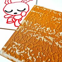 Set Ceramic Tile "Pink & Blue Bunny" Art by Celipe Perroloco - Thumbnail 6