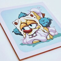 Ceramic Tile "Deconstructed Bob the Clown" Art by Dhani Barragan  - Thumbnail 1