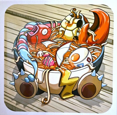 Ceramic Tile "COOKING POKERAMEN" by Dhani Barragan 