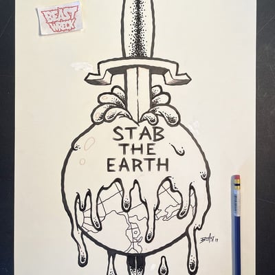 Stabbin' millions ink or pencil artwork - Thumbnail 3