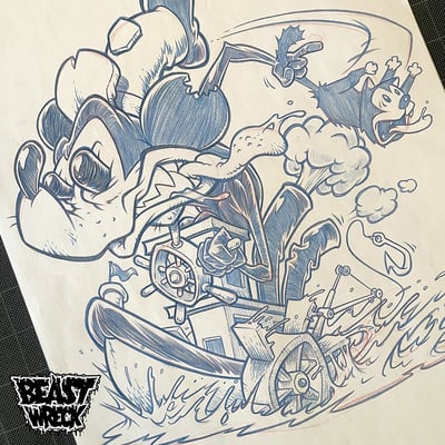Steamboat finkie final pencil art - Thumbnail 2