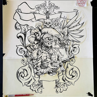 STEAMPUNK ZOMBIE ink artwork - Thumbnail 1