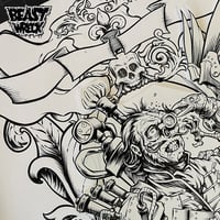 STEAMPUNK ZOMBIE ink artwork - Thumbnail 2