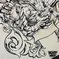 STEAMPUNK ZOMBIE ink artwork - Thumbnail 3