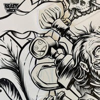STEAMPUNK ZOMBIE ink artwork - Thumbnail 5