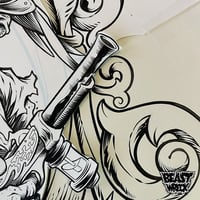 STEAMPUNK ZOMBIE ink artwork - Thumbnail 7