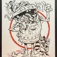 BE A TRASH CAN inked artwork - Thumbnail 1