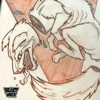 TRISECTA WOLF pencil artwork - Thumbnail 1