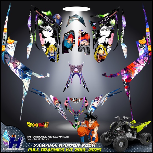 Yamaha Raptor 700 700R graphics kit 2013 2014 2017 to 2025 decals stickers atv
