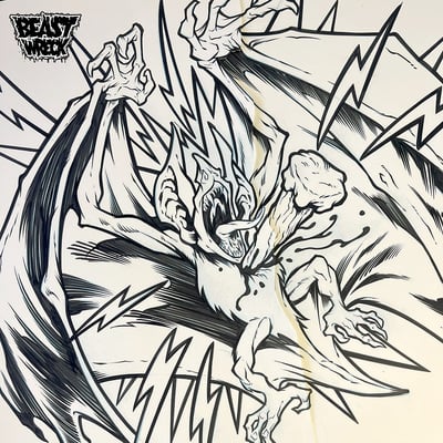 Vampire bat: staked! inked artwork