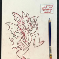 WALPURGISNACHT STICKERS pencil art SET OF 5 - Thumbnail 4