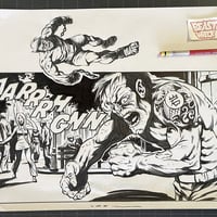 ZOMBIE CAGE FIGHTER Comic Cover Variant ink artwork - Thumbnail 2